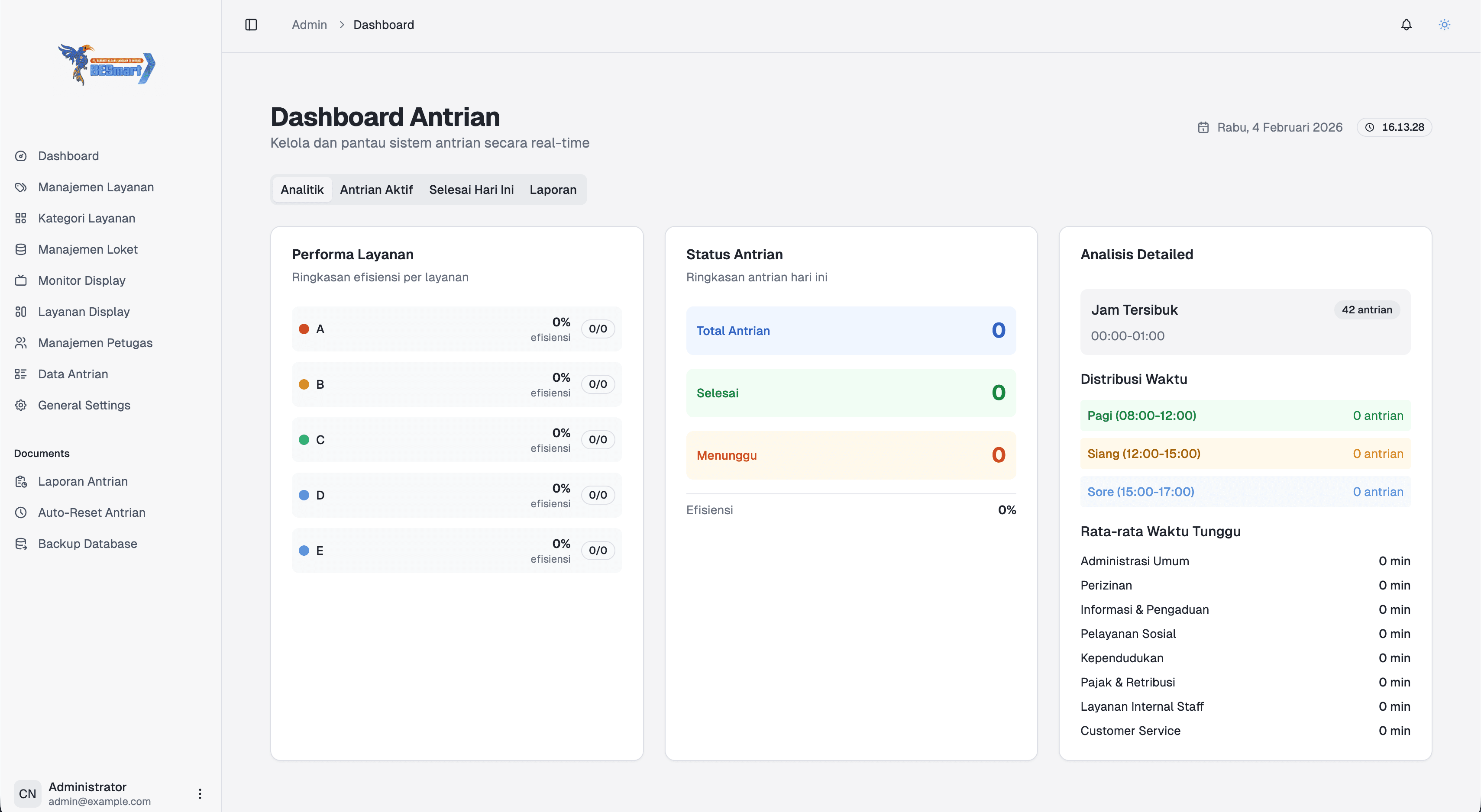 A preview of the Database web app